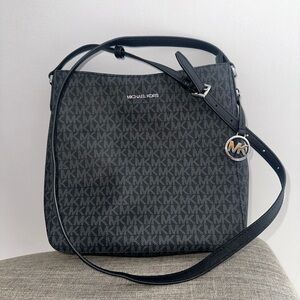 Michael Kors Black MK Logo Shoulder Bag